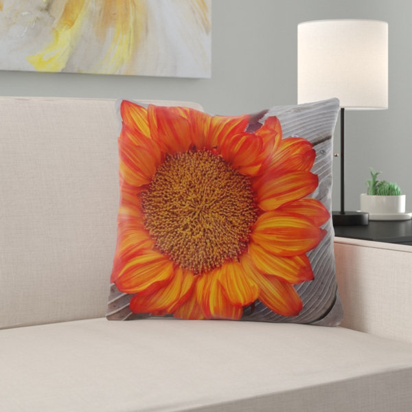 East Urban Home Sunflower Indoor/Outdoor Throw Pillow Wayfair